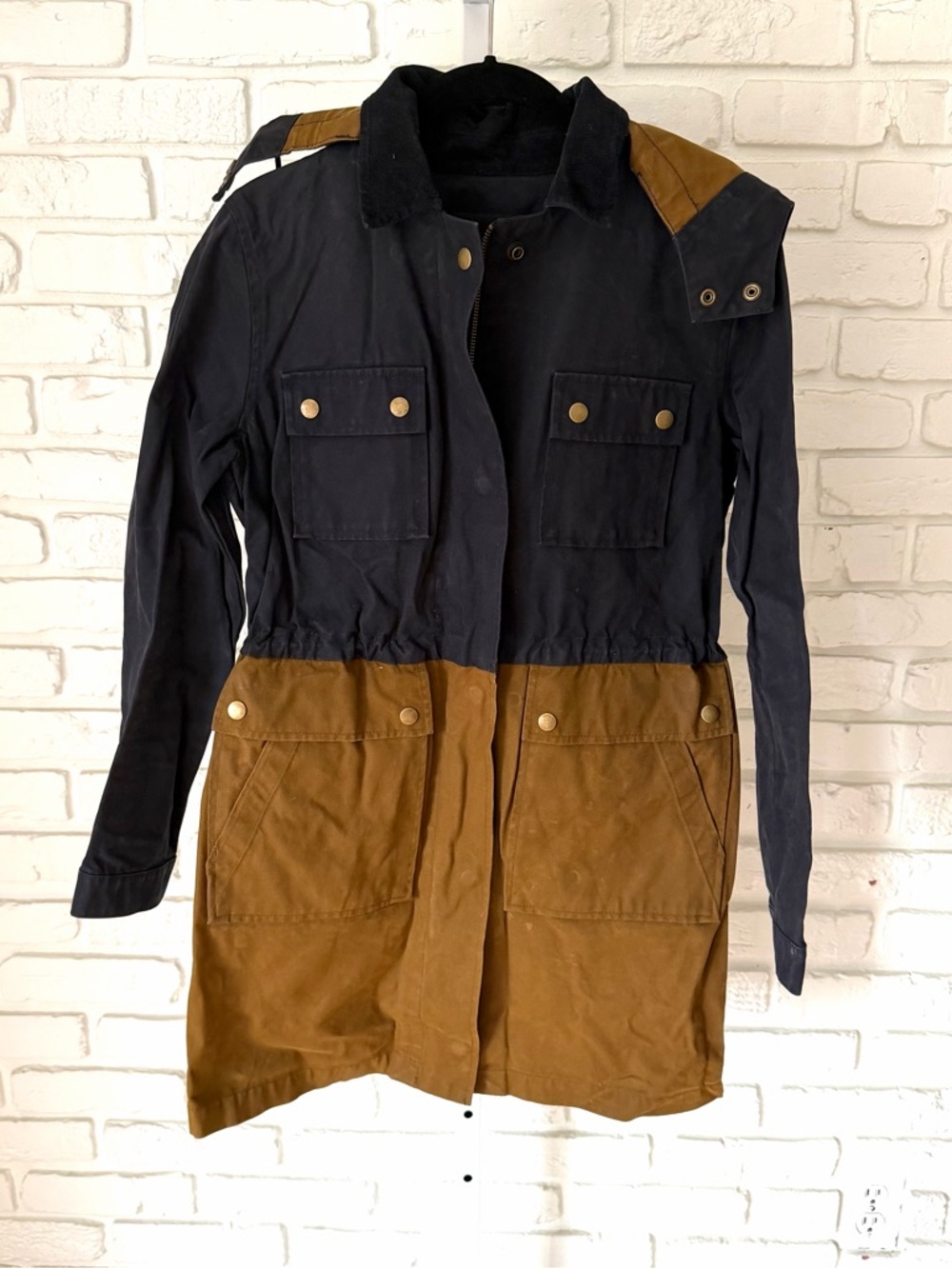J.Crew Colorblock Hooded Utility Anorak Coat XXS (runs slightly large)